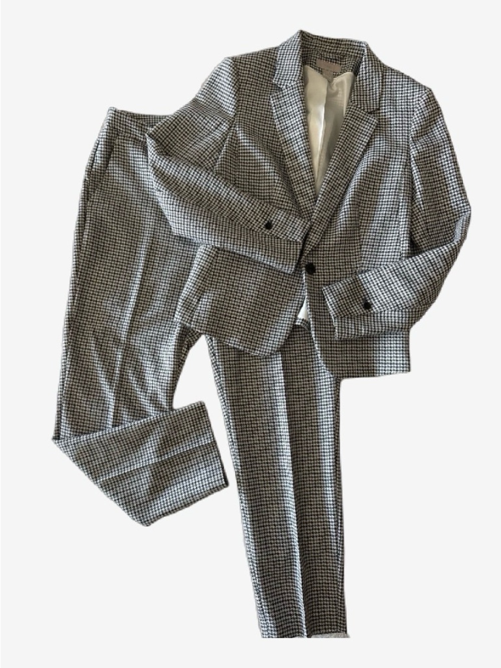 H&M Women’s Houndstooth Suit Set - Black and White